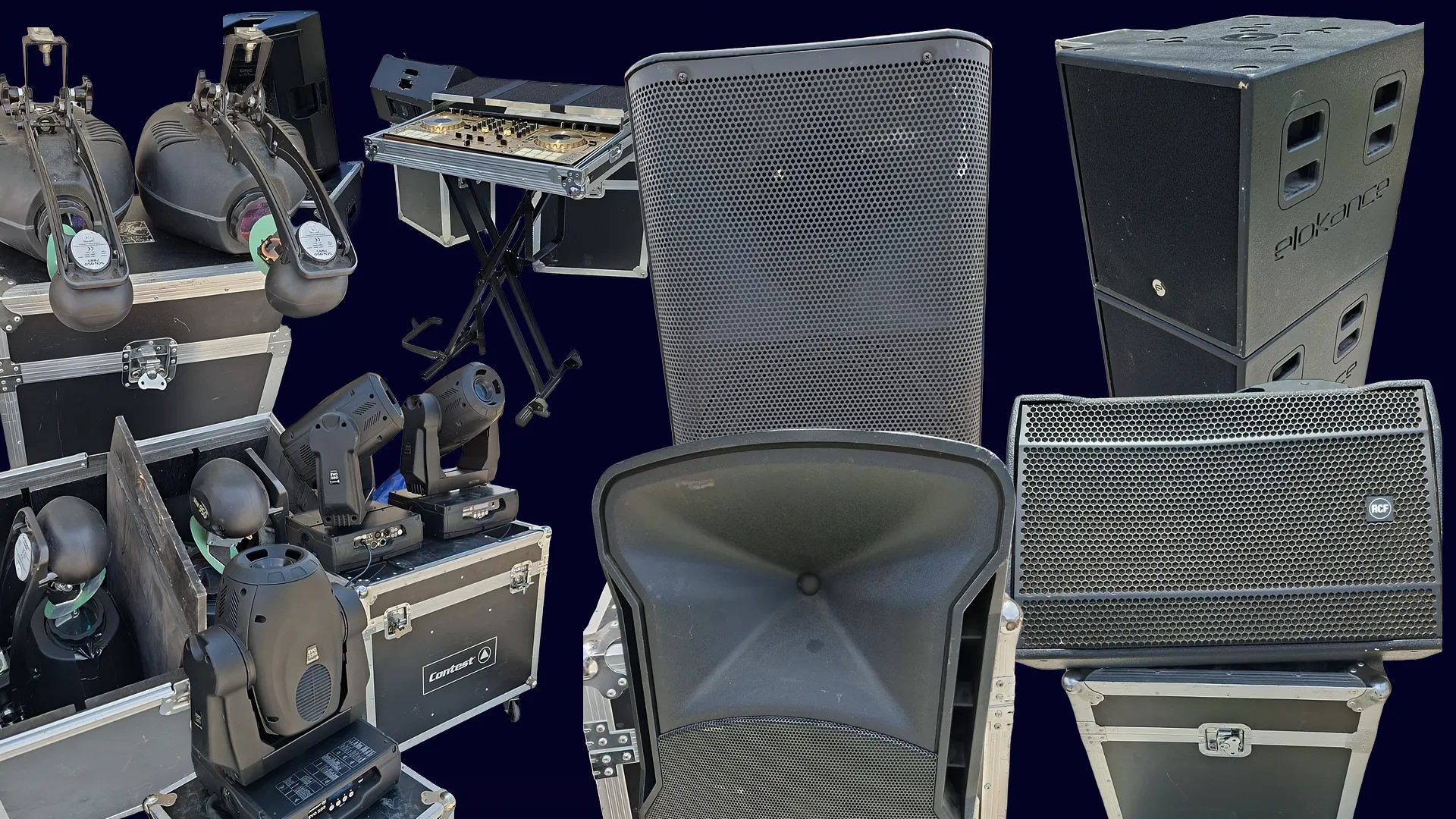 Matériel de sonorisation et éclairage pour événements